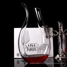 Haonai eco-friendly FDA,SGS food grade fancy glass decanter